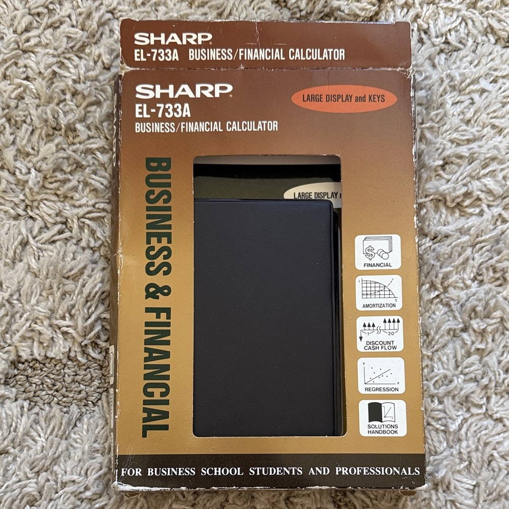 Sharp EL-733A Financial Calculator - Black